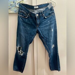 Zara Distressed Blue Jeans